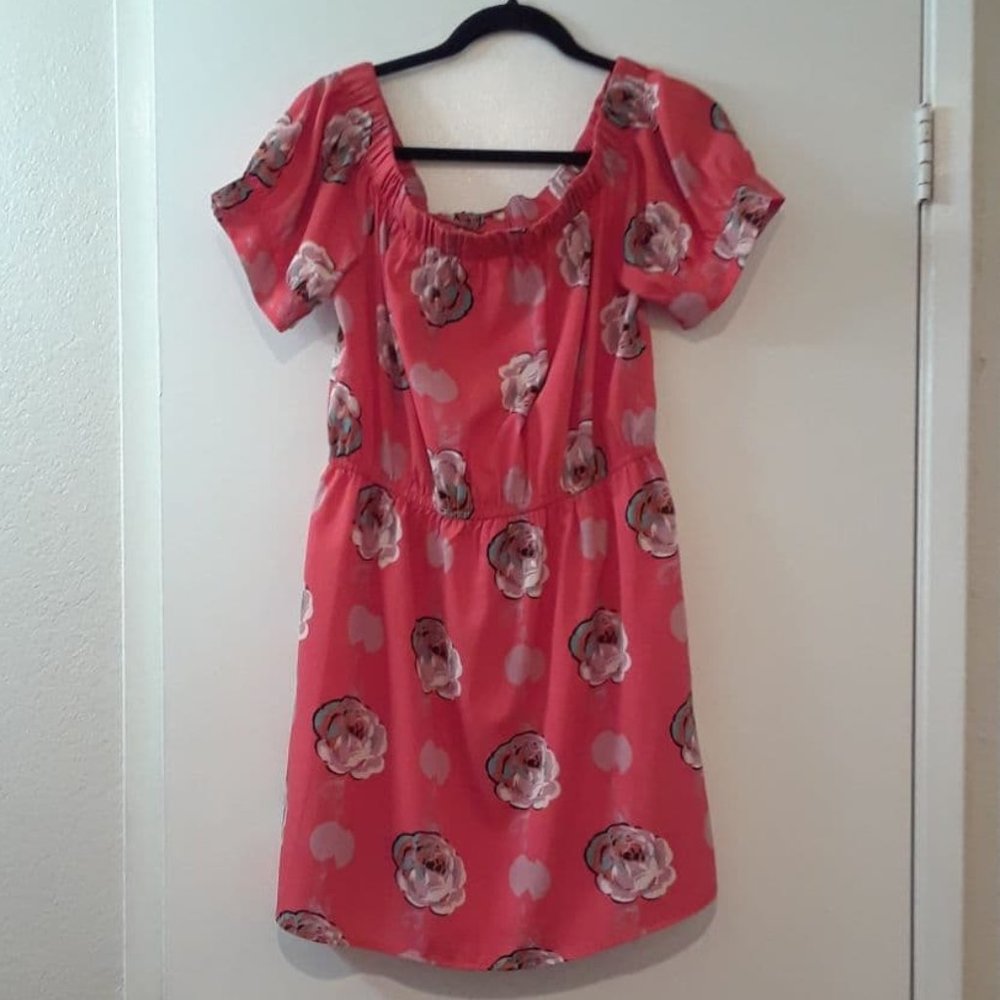 Blush Floral  Off The Shoulder Dress Size XL